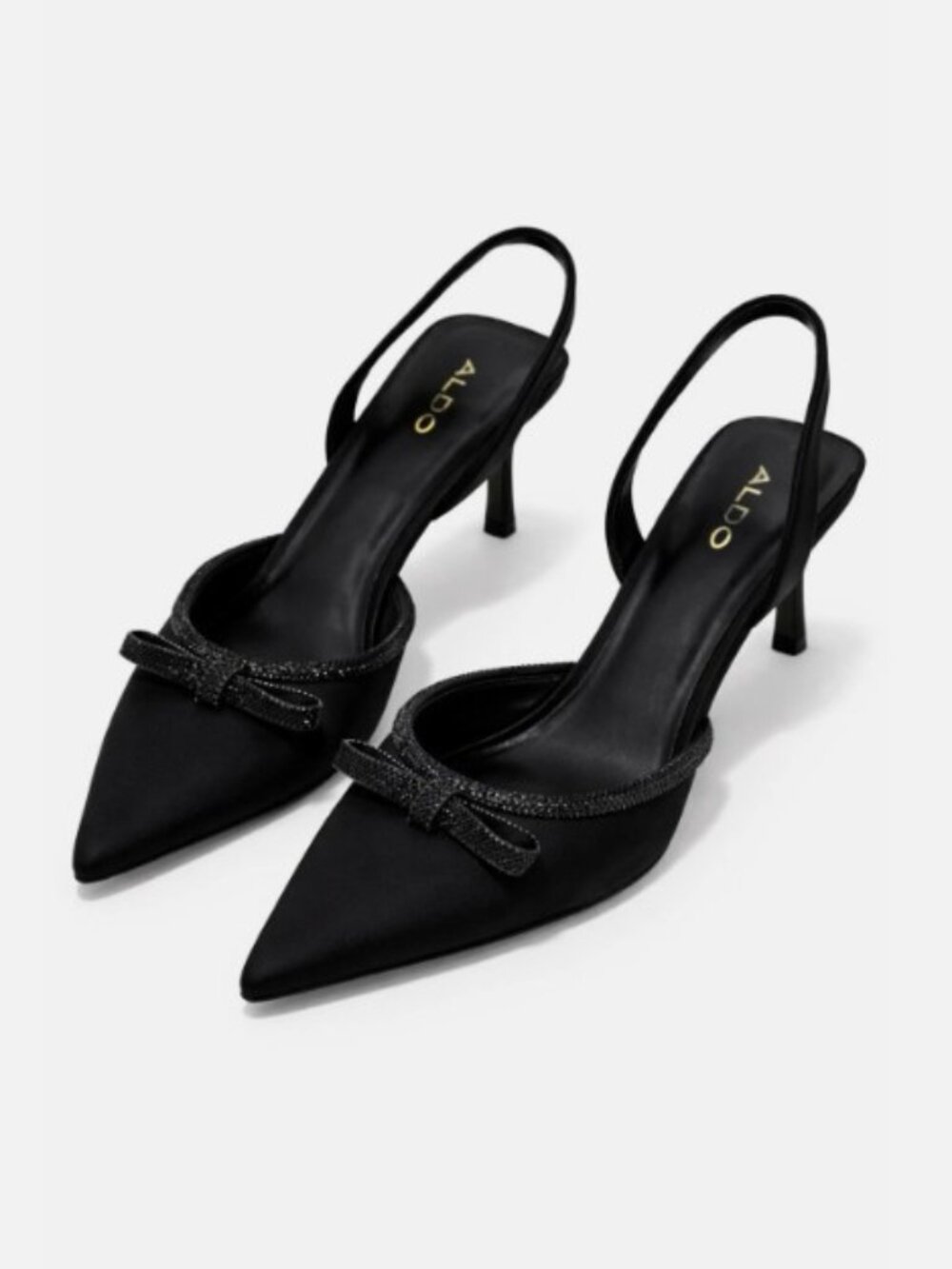 NEW Aldo Women’s Black Slingback Heels Pointed Toe Pumps Size 11